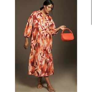 Anthropologie Bettina Dress Size 2X. Dark Orange. New without tags.